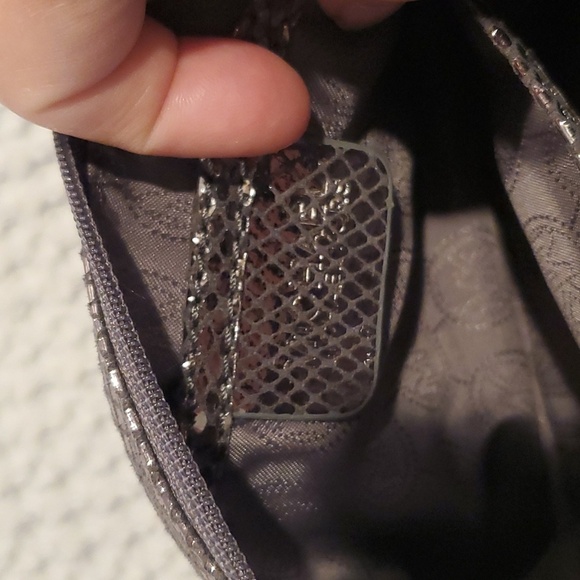 Michael Kors Ltd Edition Metallic Embossed Suede Signature Cosmetic Case NWOT - Picture 6 of 8